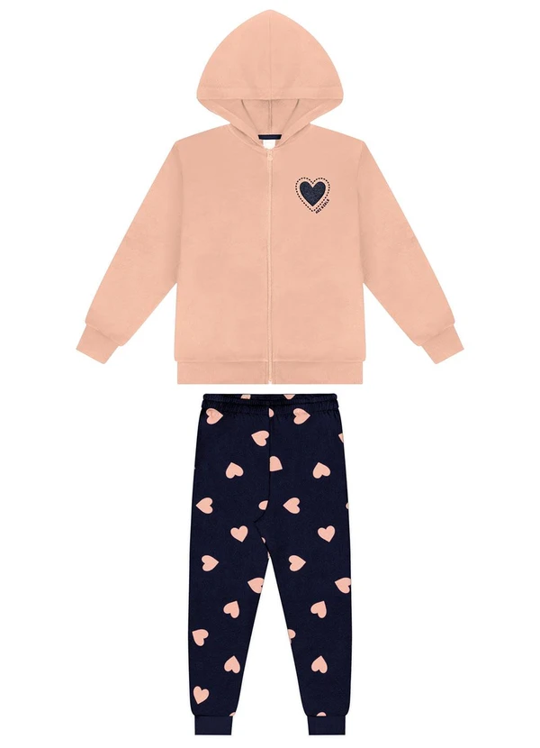 Alakazoo - Conjunto com Jaqueta e Calça Estampada Azul