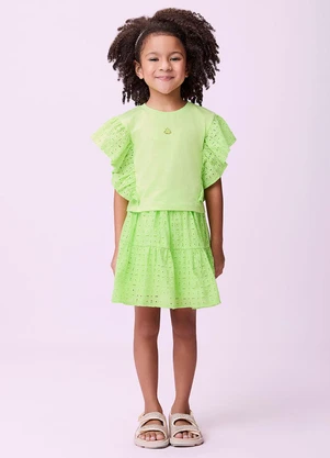 Momi - Conjunto com Laise e Babado Verde - MOMI