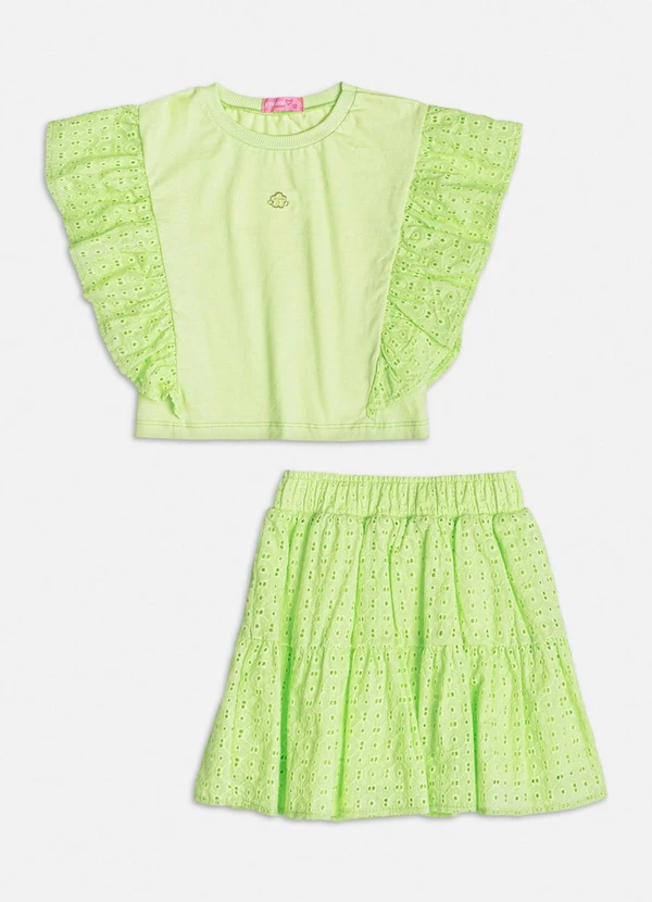 Momi - Conjunto com Laise e Babado Verde 2