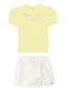 Outlet - Conjunto com Manga Bufante Menina Amarelo - variação: Amarelo
