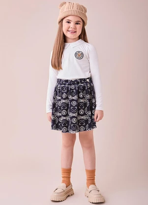 Momi - Conjunto com Patch de Plush com Ursos Branco - MOMI