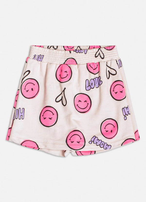 Momi - Conjunto com Patch Smile de Moletom Bege 4