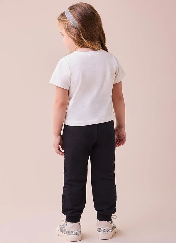 Momi - Conjunto com Patch Ursinho de Moletom Branco 2