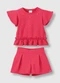 Carinhoso - Conjunto com Pérolas & Texturizada Rosa - variação: Rosa