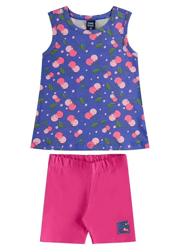 Bee Loop - Conjunto com Regata e Bermuda Azul