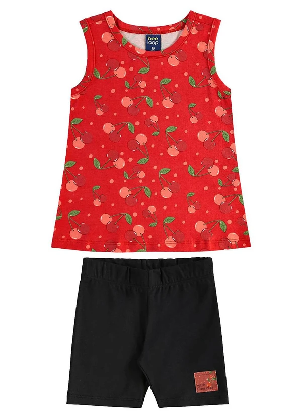 Bee Loop - Conjunto com Regata e Bermuda Vermelho 2