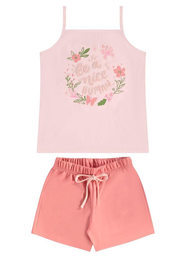 Guloseima - Conjunto com Regata e Short Menina Guloseima Rosa 1
