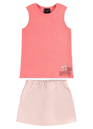 Guloseima - Conjunto com Regata e Short-Saia Rosa - GULOSEIMA