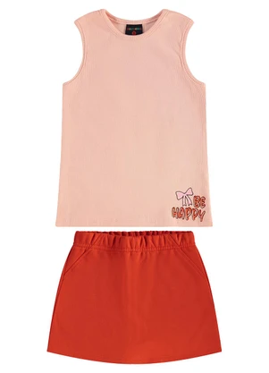 Guloseima - Conjunto com Regata e Short-Saia Rosa - GULOSEIMA