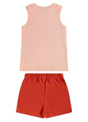 Guloseima - Conjunto com Regata e Short-Saia Rosa - GULOSEIMA