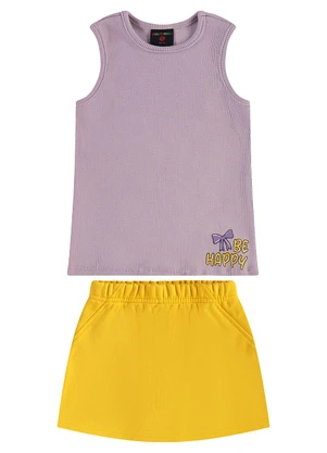 Guloseima - Conjunto com Regata e Short-Saia Roxo - GULOSEIMA