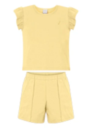 Alakazoo - Conjunto com Shorts e Blusa Amarelo - ALAKAZOO