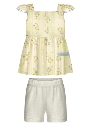 Alakazoo - Conjunto com Shorts e Blusa de Alças Verde - ALAKAZOO