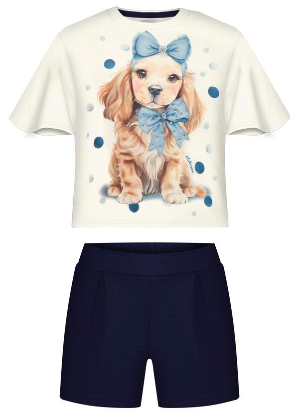 Alakazoo - Conjunto com Shorts e Blusa de Azul