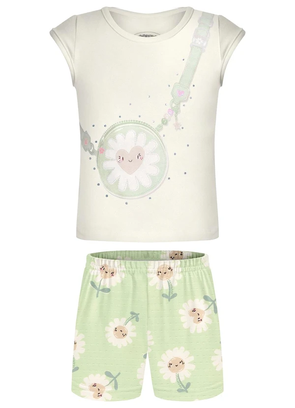 Alakazoo - Conjunto com Shorts e Blusa de Verde 2