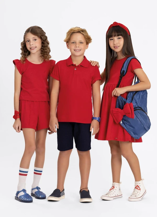 Alakazoo - Conjunto com Shorts e Blusa Vermelho 4