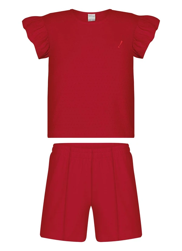 Alakazoo - Conjunto com Shorts e Blusa Vermelho 5