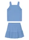 Alakazoo - Conjunto com Shorts Saia e Blusa de Alças Azul - variação: Azul