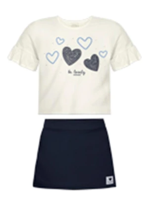 Alakazoo - Conjunto com Shorts Saia e Blusa Estampada Azul - ALAKAZOO