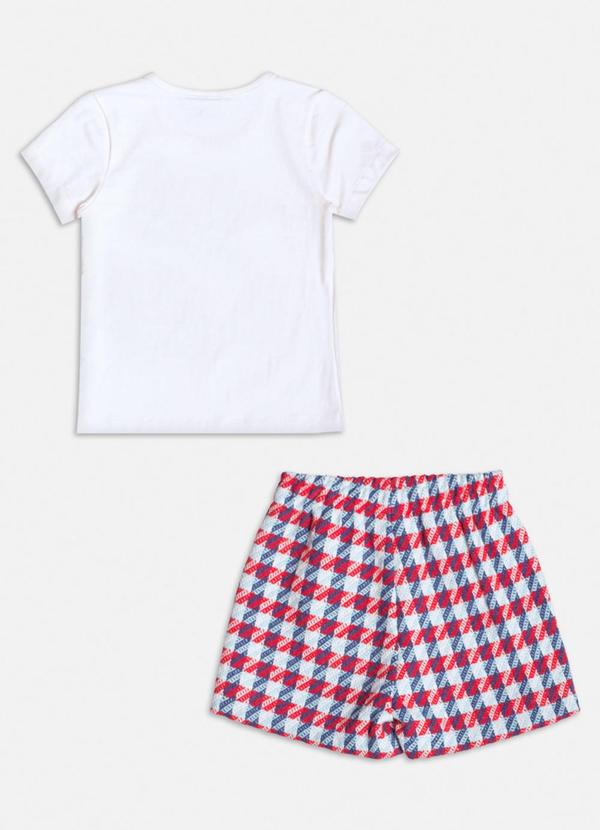 Momi - Conjunto com Strass e Pied de Coq Branco 2