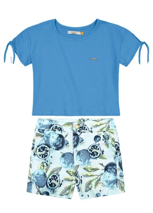 Carinhoso - Conjunto com Textura e Romã Menina Azul - CARINHOSO