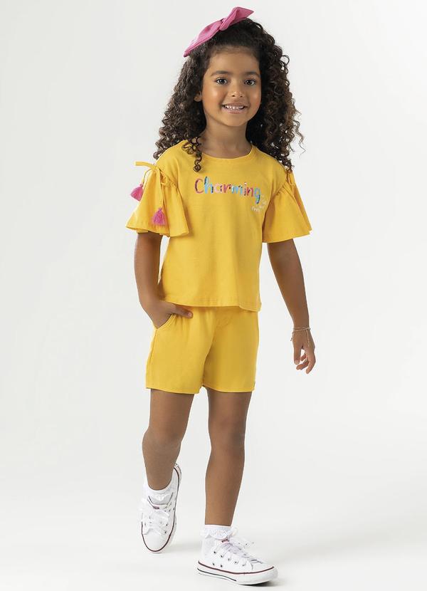 Cativa Kids - Conjunto Comfort com Bordado Amarelo