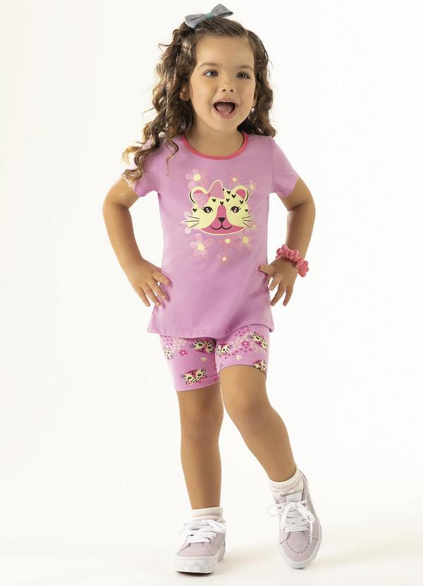 Cativa Kids - Conjunto Comfort Estampado Rosa