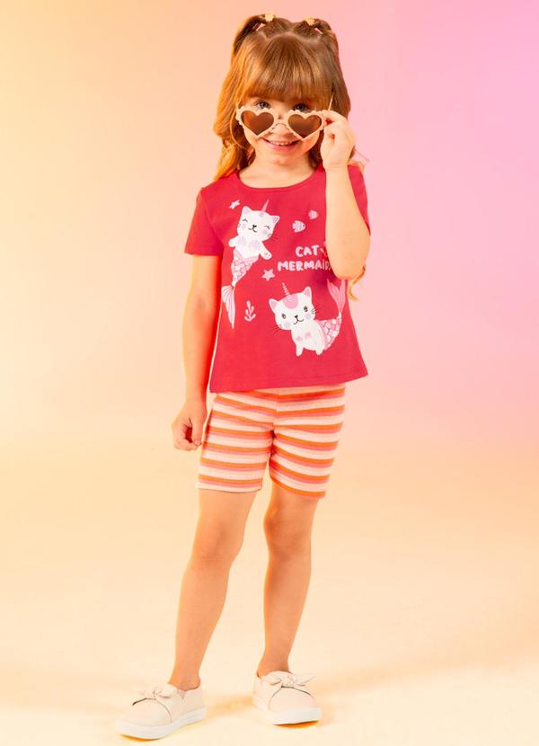 Cativa Kids - Conjunto Comfort Estampado Vermelho