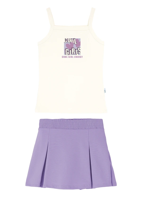 Malwee Kids - Conjunto Cool Girl Energy em Moletinho Branco