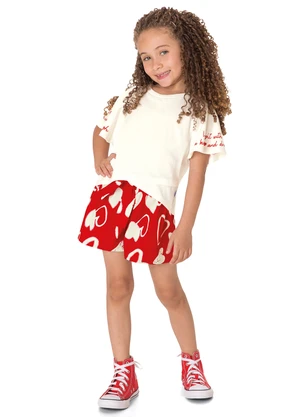 Malwee Kids - Conjunto Corações com Transpasse Branco - MALWEE KIDS