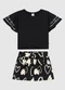 Malwee Kids - Conjunto Corações com Transpasse Preto - variação: Preto