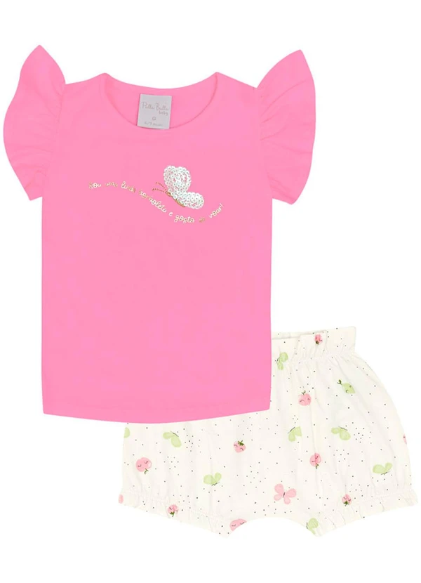 Pulla Bulla - Conjunto Cotton Menina Rosa