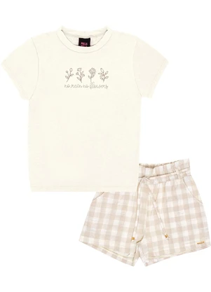Pulla Bulla - Conjunto Cotton Leve Bege - PULLA BULLA