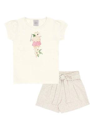 Pulla Bulla - Conjunto Cotton Leve Bege - PULLA BULLA