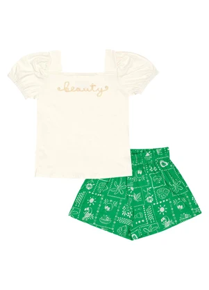 Pulla Bulla - Conjunto Cotton Leve Bege - PULLA BULLA