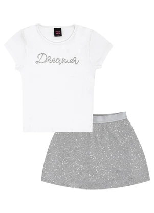 Pulla Bulla - Conjunto Cotton Leve Branco - PULLA BULLA