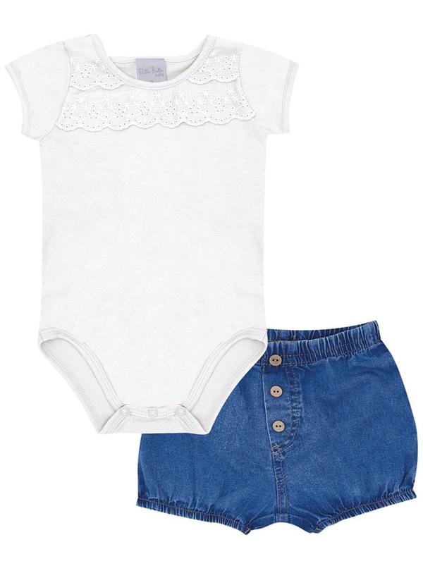 Pulla Bulla - Conjunto Cotton Leve Menina Branco