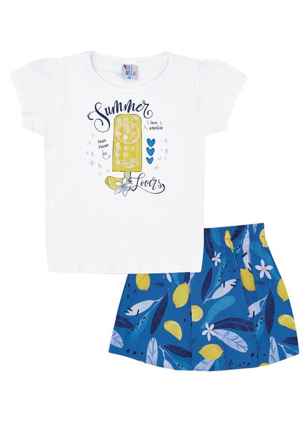 Pulla Bulla - Conjunto Cotton Leve Menina Branco