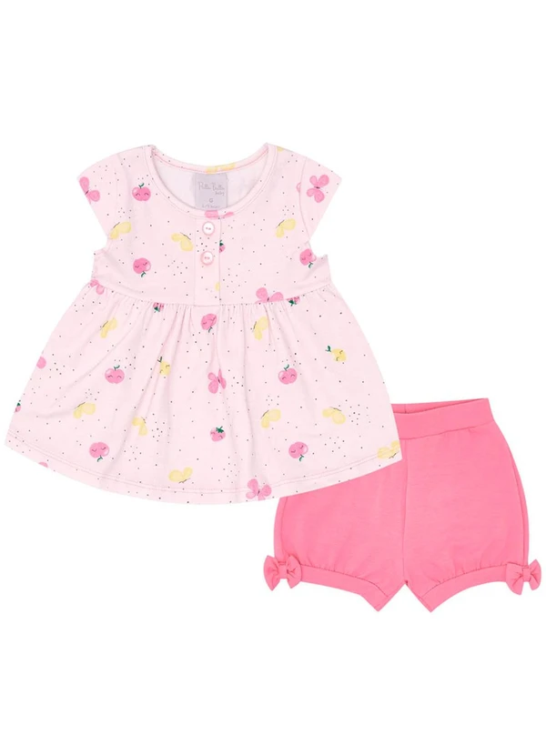 Pulla Bulla - Conjunto Cotton Leve Menina Rosa