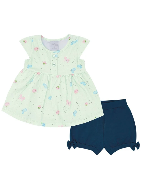 Pulla Bulla - Conjunto Cotton Leve Menina Verde