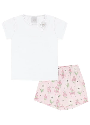 Pulla Bulla - Conjunto Cotton Leve Trabalhado Branco - PULLA BULLA