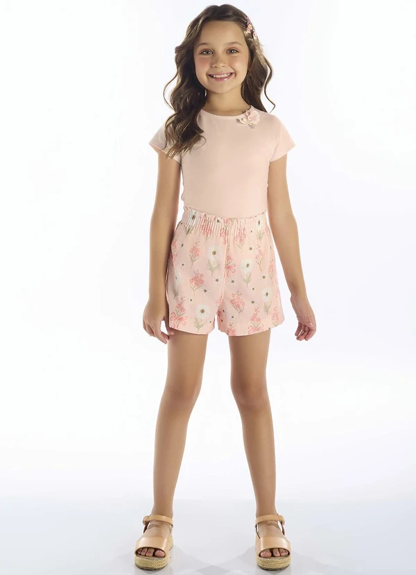 Pulla Bulla - Conjunto Cotton Leve Trabalhado Rosa