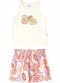 Malwee Kids - Conjunto Cropped Basket Full Of Colors Rosa - variação: Off White
