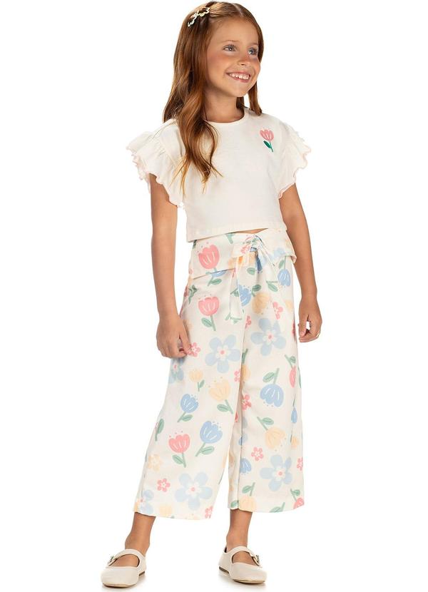 Amada - Conjunto Cropped e Calça Pantacourt Bege