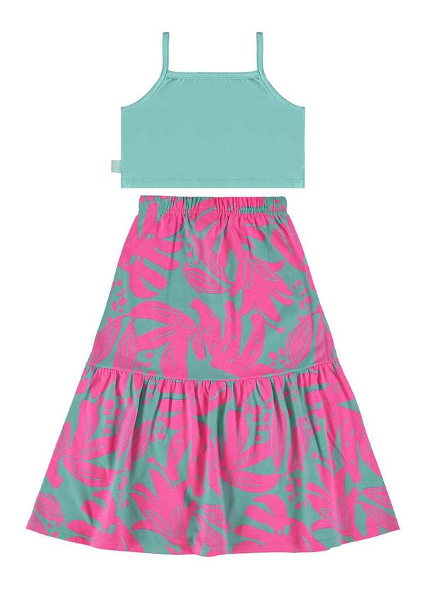 Bee Loop - Conjunto Cropped e Saia para Menina Verde 4
