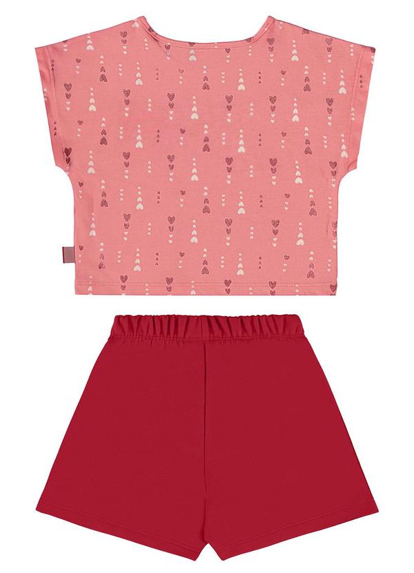 Bee Loop - Conjunto Cropped e Short Menina Rosa 4