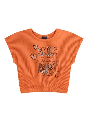 Guloseima - Conjunto Cropped e Short Ribana Laranja - GULOSEIMA
