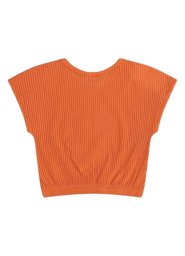 Guloseima - Conjunto Cropped e Short Ribana Laranja 3