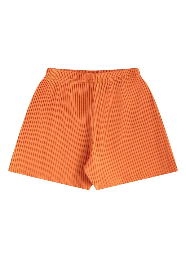 Guloseima - Conjunto Cropped e Short Ribana Laranja 4