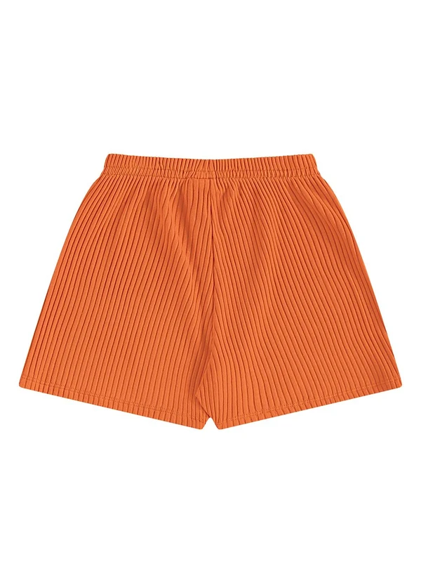 Guloseima - Conjunto Cropped e Short Ribana Laranja 5